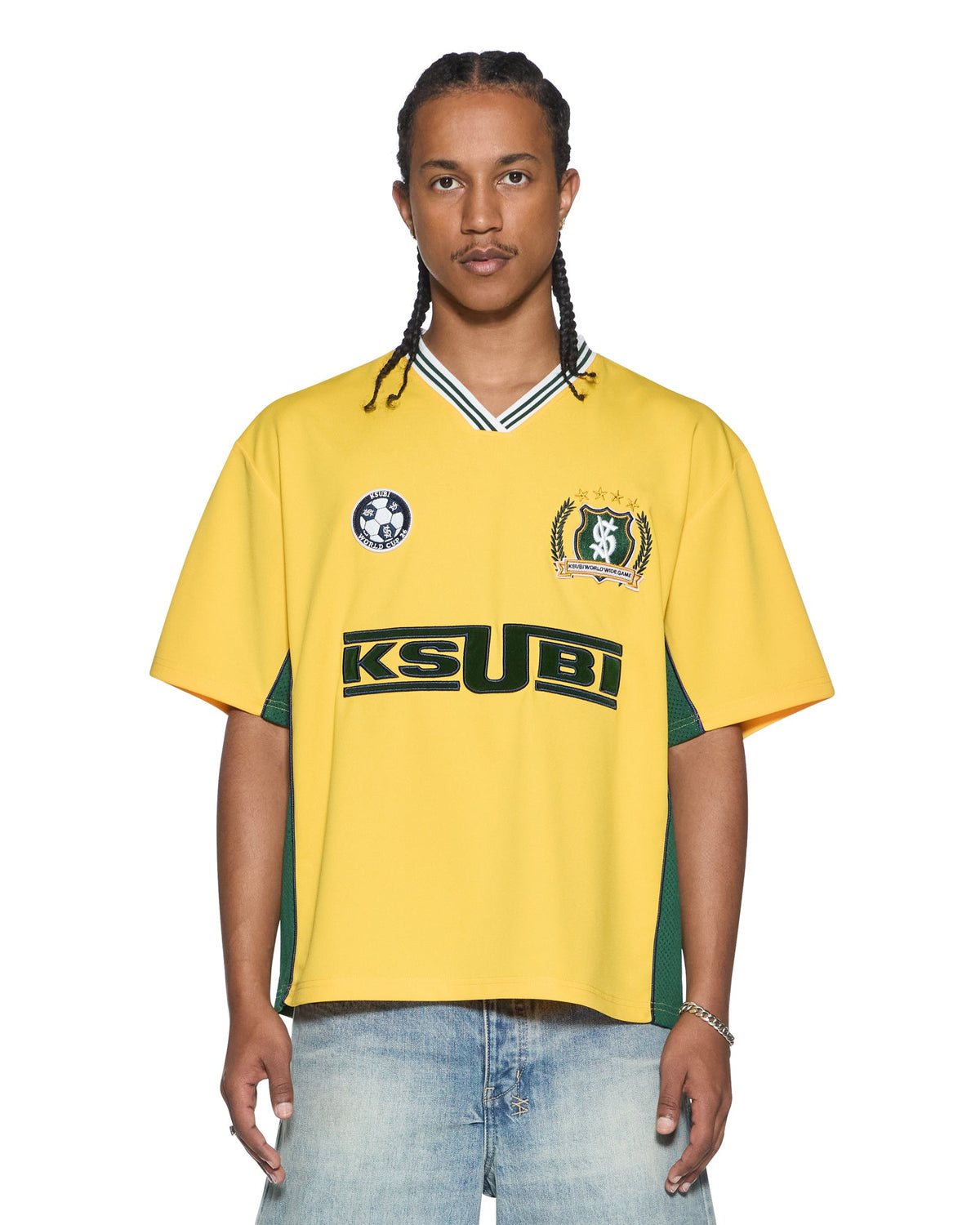 MENS OFFSIDE SS JERSEY GOLD FASHION TOPS