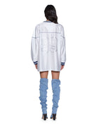 WOMENS TEAMSTER LS DRESS VINTAGE WHITE DRESSES