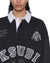 MENS  DUKE RUGBY LS JERSEY BLACK OVERSIZED FASHION TOPS