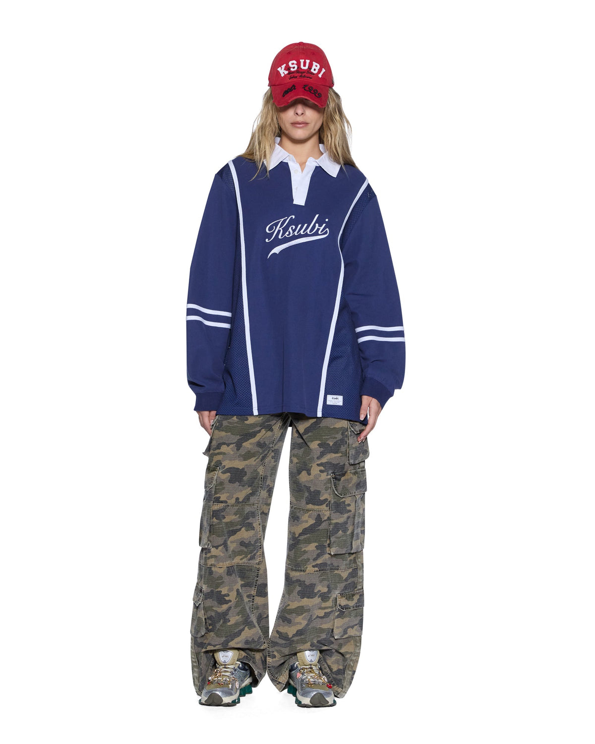 PLAYOFF LS POLO JERSEY NAVY