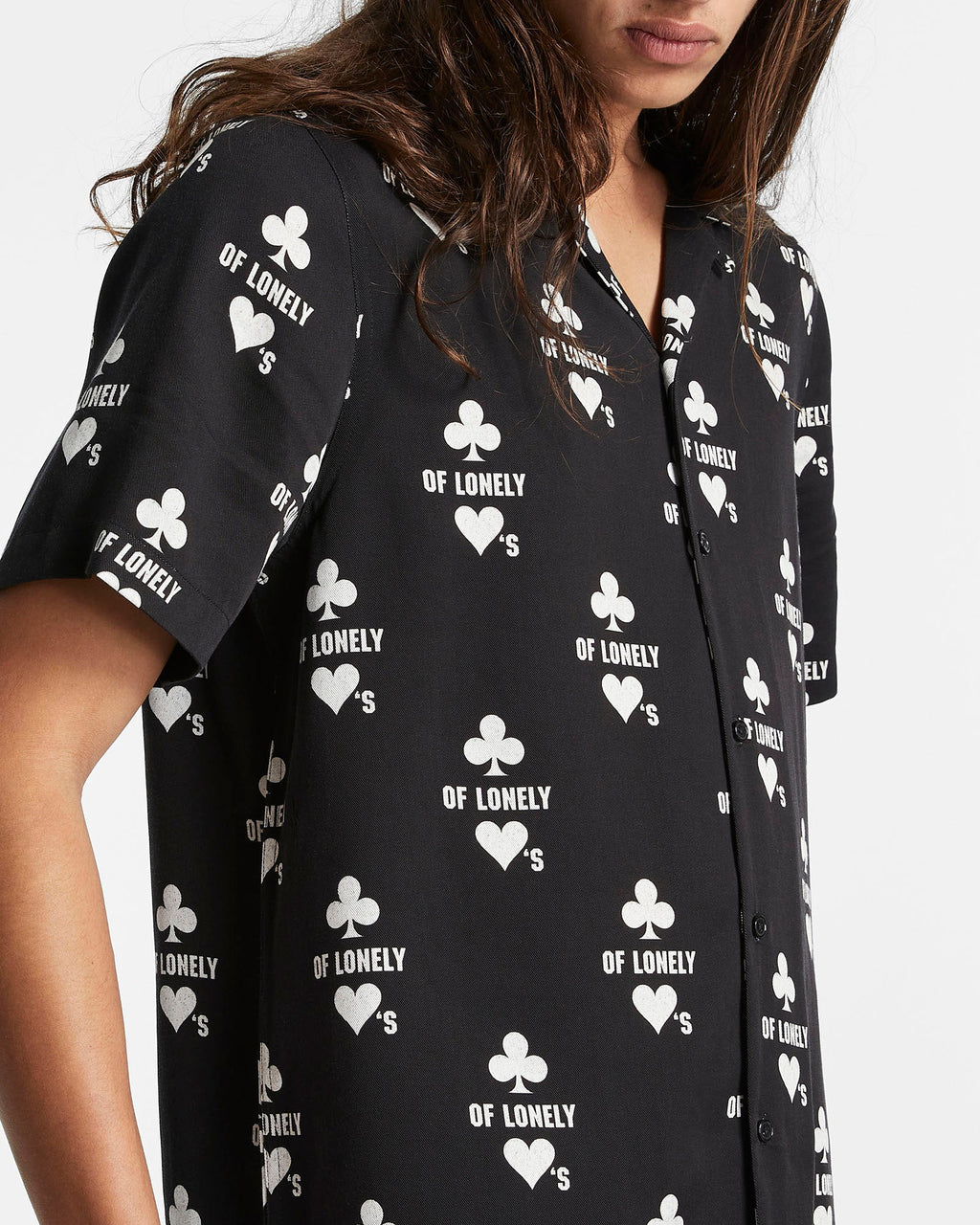 MENS KLUB OF HEARTS RESORT SS SHIRT BLACK SHIRTS