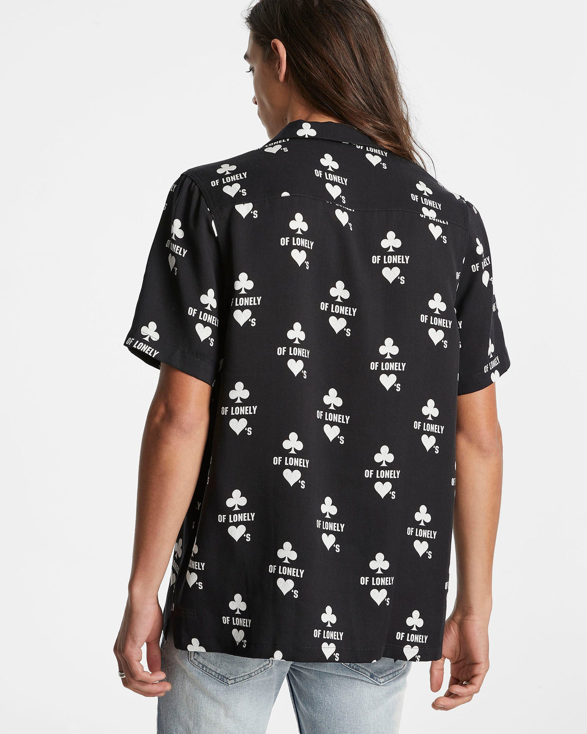 MENS KLUB OF HEARTS RESORT SS SHIRT BLACK SHIRTS