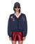 WOMENS  DEAN CARDIGAN NAVY PINSTRIPE REGULAR KNITWEAR