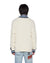 MENS  PRINCETON CABLE KNIT V NECK VINTAGE WHITE BOXY KNITWEAR