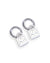  KRYSTAL BOX CROSS HUGGIE EARINGS SILVER JEWELLERY