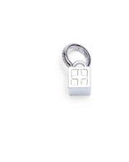 KRYSTAL BOX CROSS HUGGIE EARINGS SILVER JEWELLERY