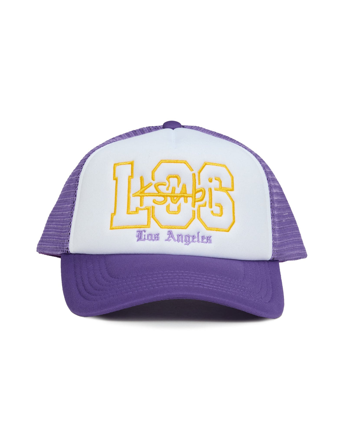 LA AND THE STREETS TRUCKER CAP PURPLE