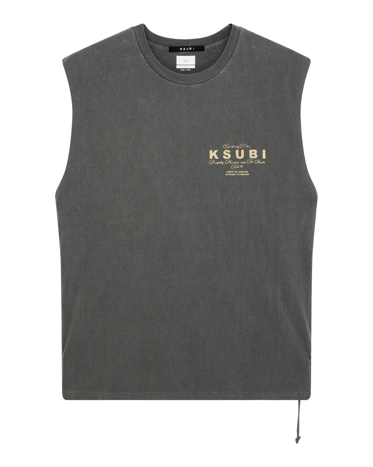 LOCK CUT OFF TEE CHARCOAL