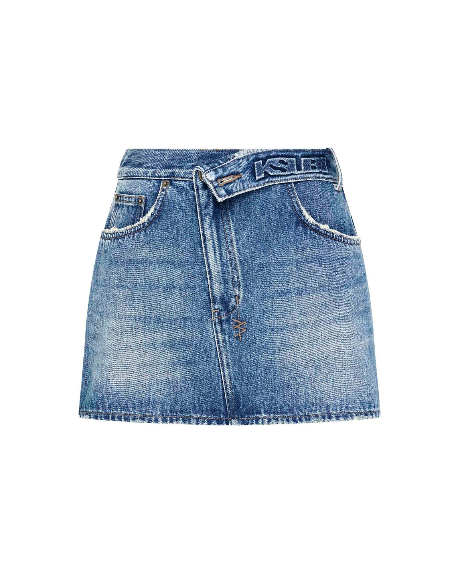 WOMENS  LOW RIDER MINI FLIP AGED RELAXED SKIRTS