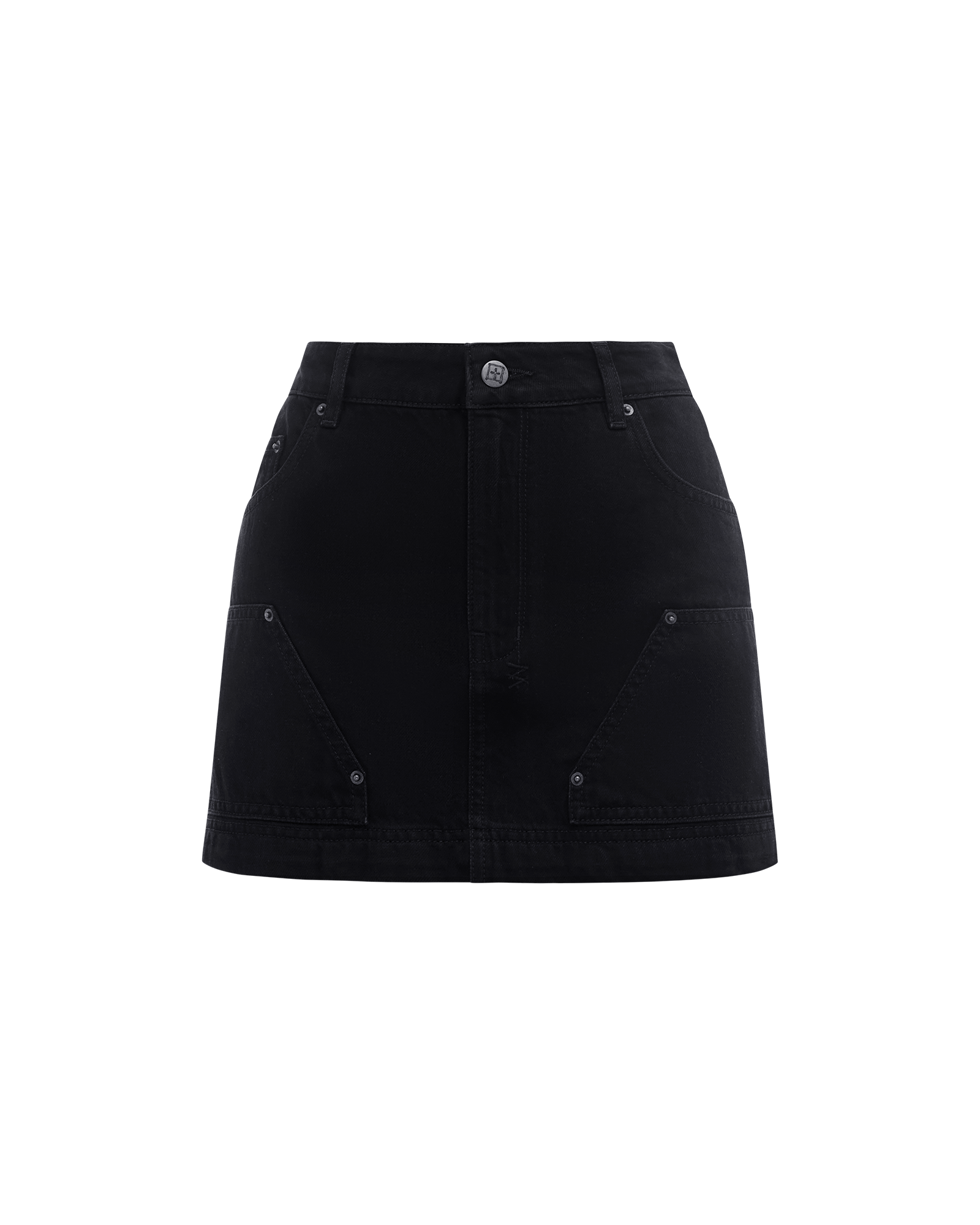 WOMENS  LOW RIDER MINI SKIRT BONEYARD BLACK BAGGY SKIRTS