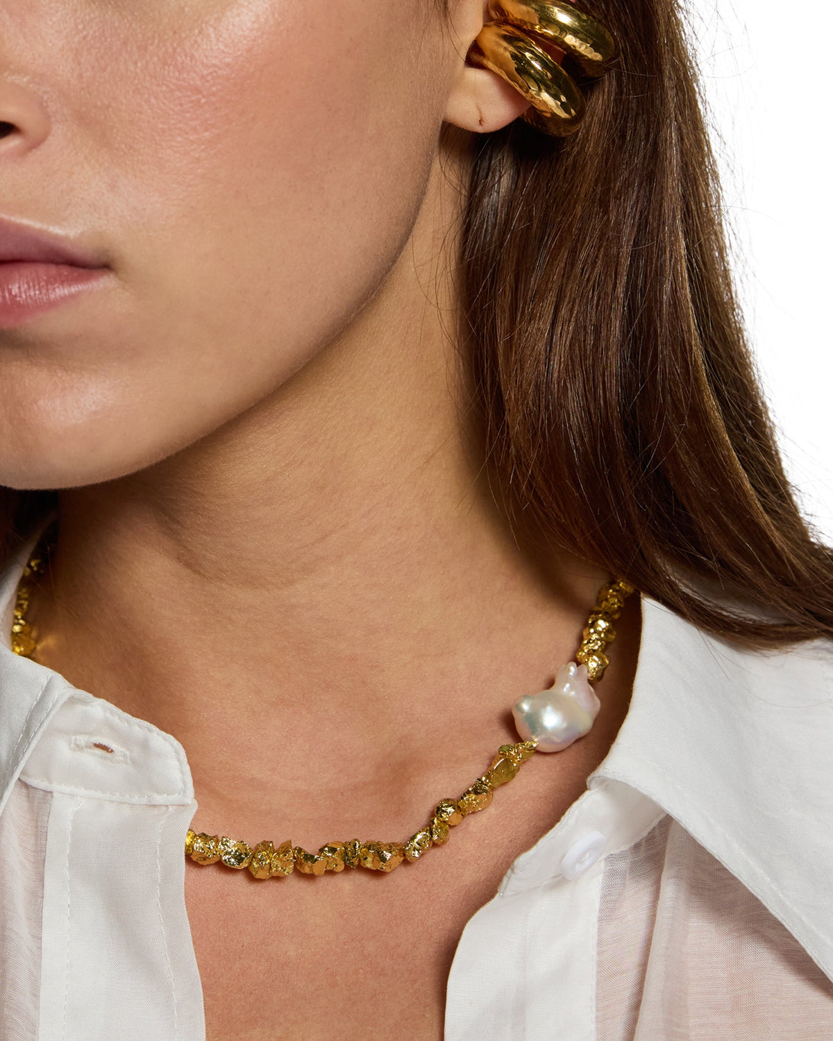 UNCUT GOLD CHOKER