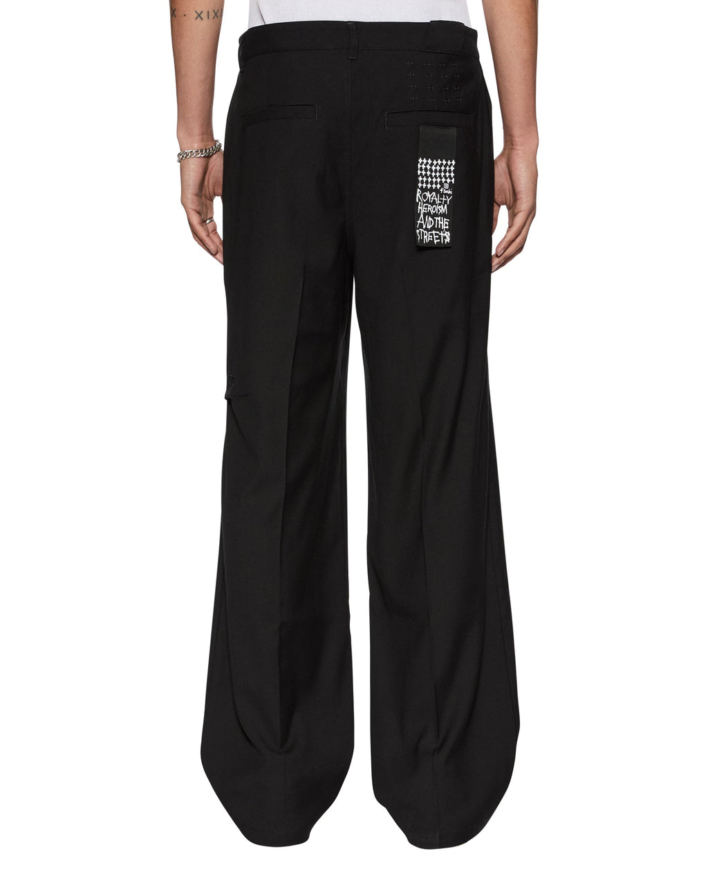 Mens Melrose Suit Pant Black Relaxed Pants - Black