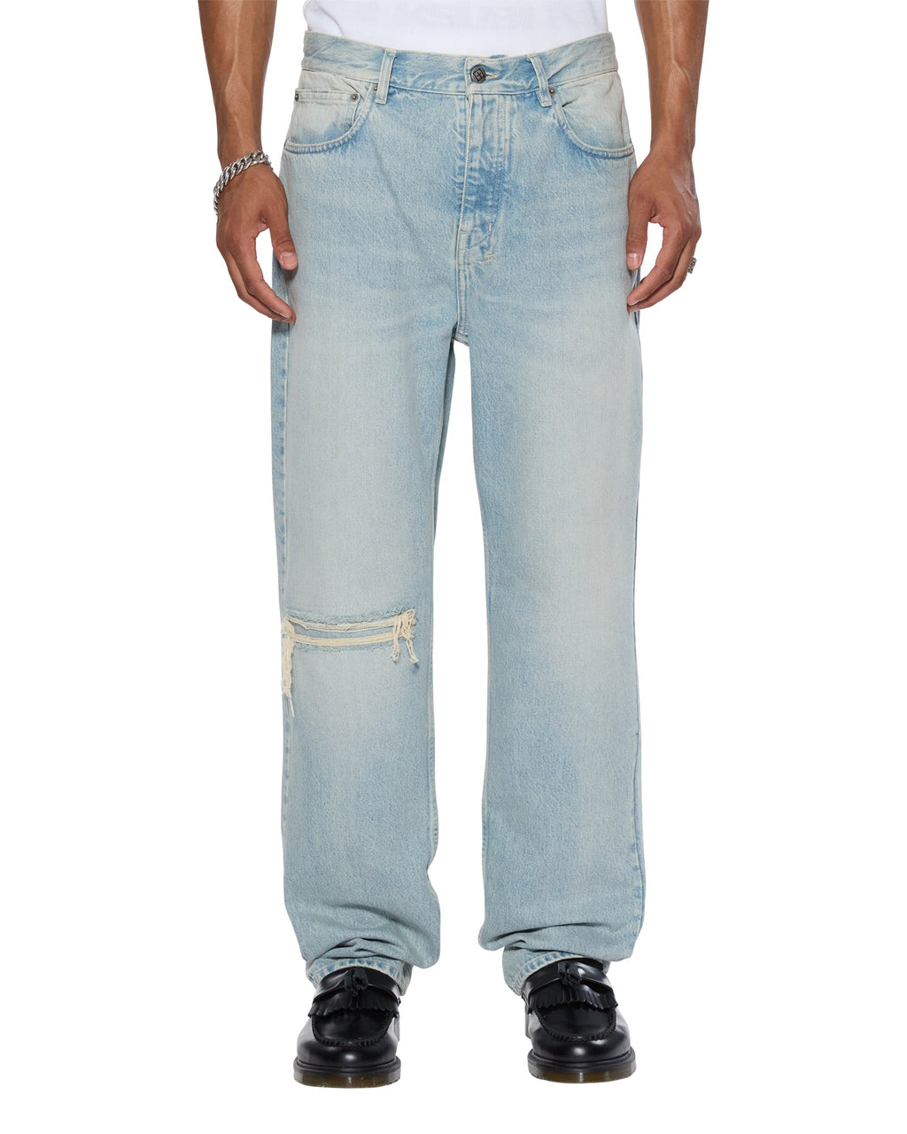 Mens Anti K Paragon Relaxed Denim Jeans - Denim