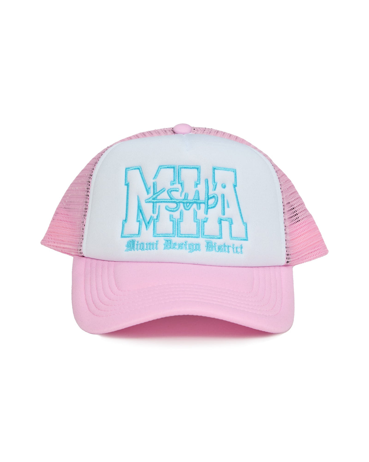 MIAMI AND THE STREETS TRUCKER CAP PINK