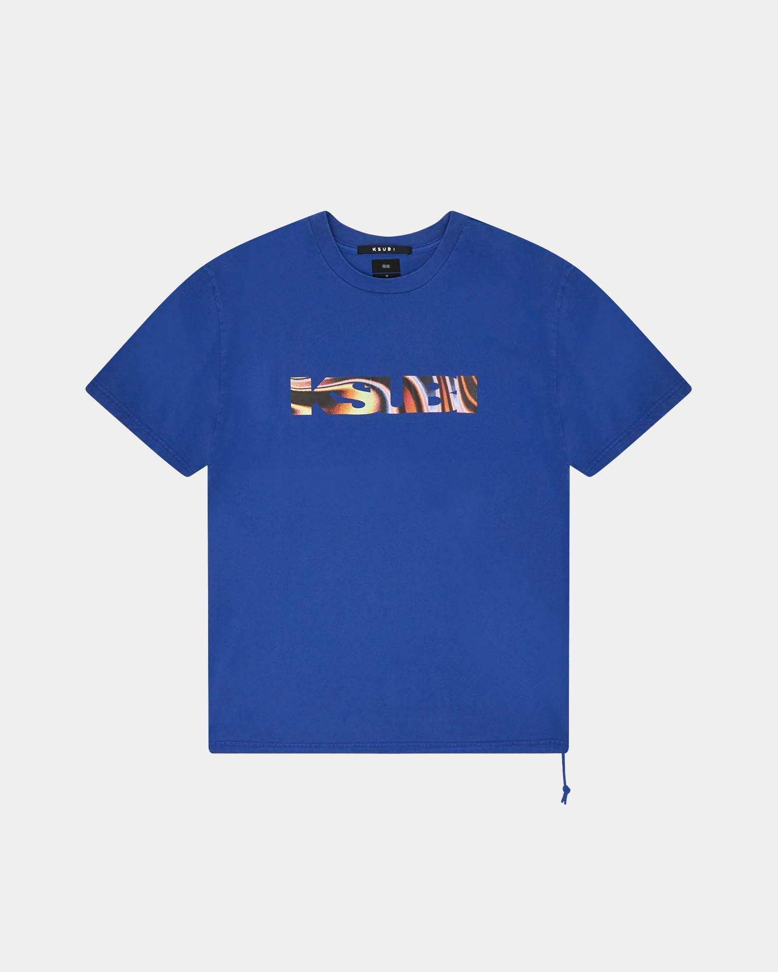 MENS  MIND STATE BIGGIE SS TEE SOLID BLUE OVERSIZED TEES
