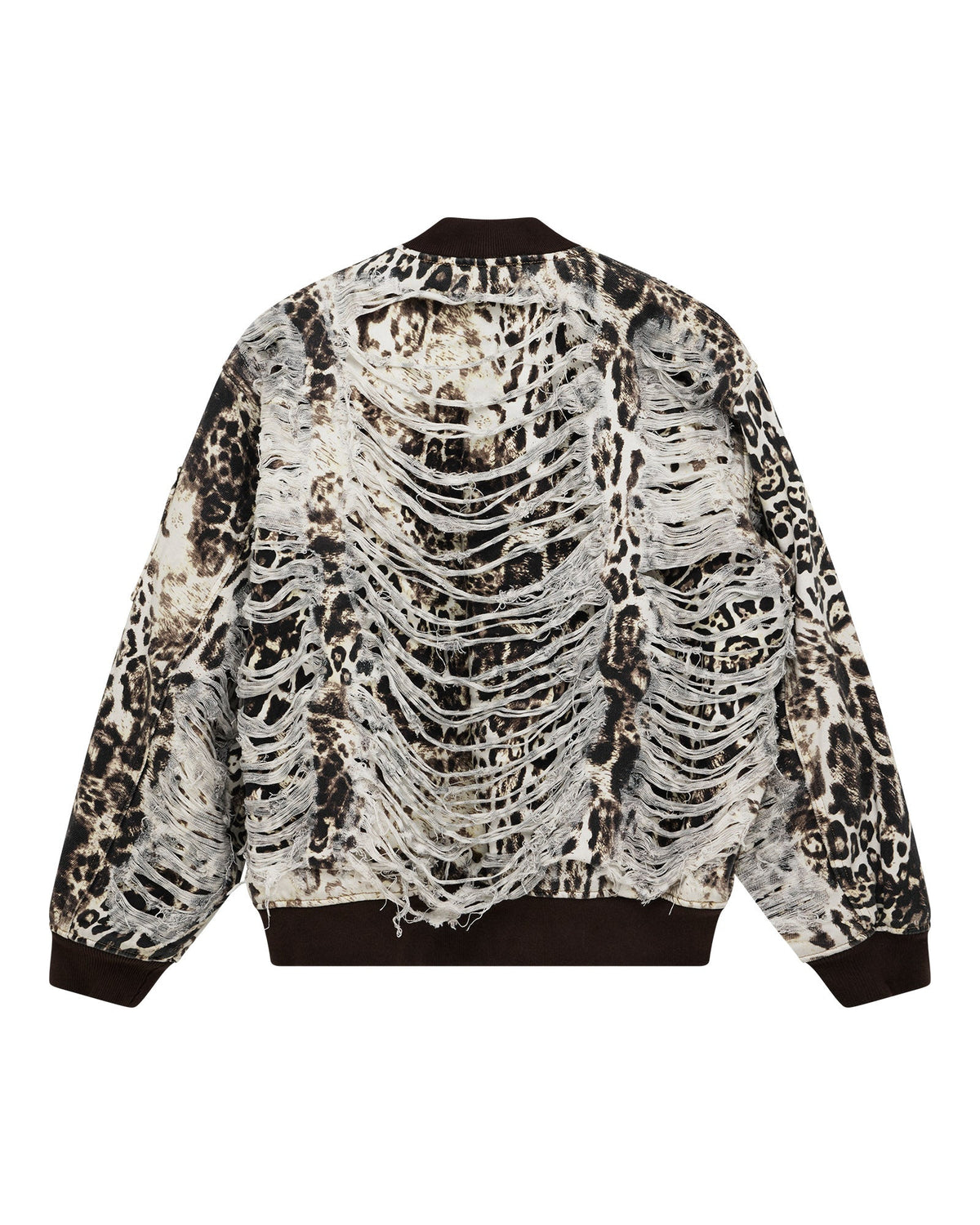 WOMENS MOWALOLA BOMBER CHEETAH TRASHED JACKETS