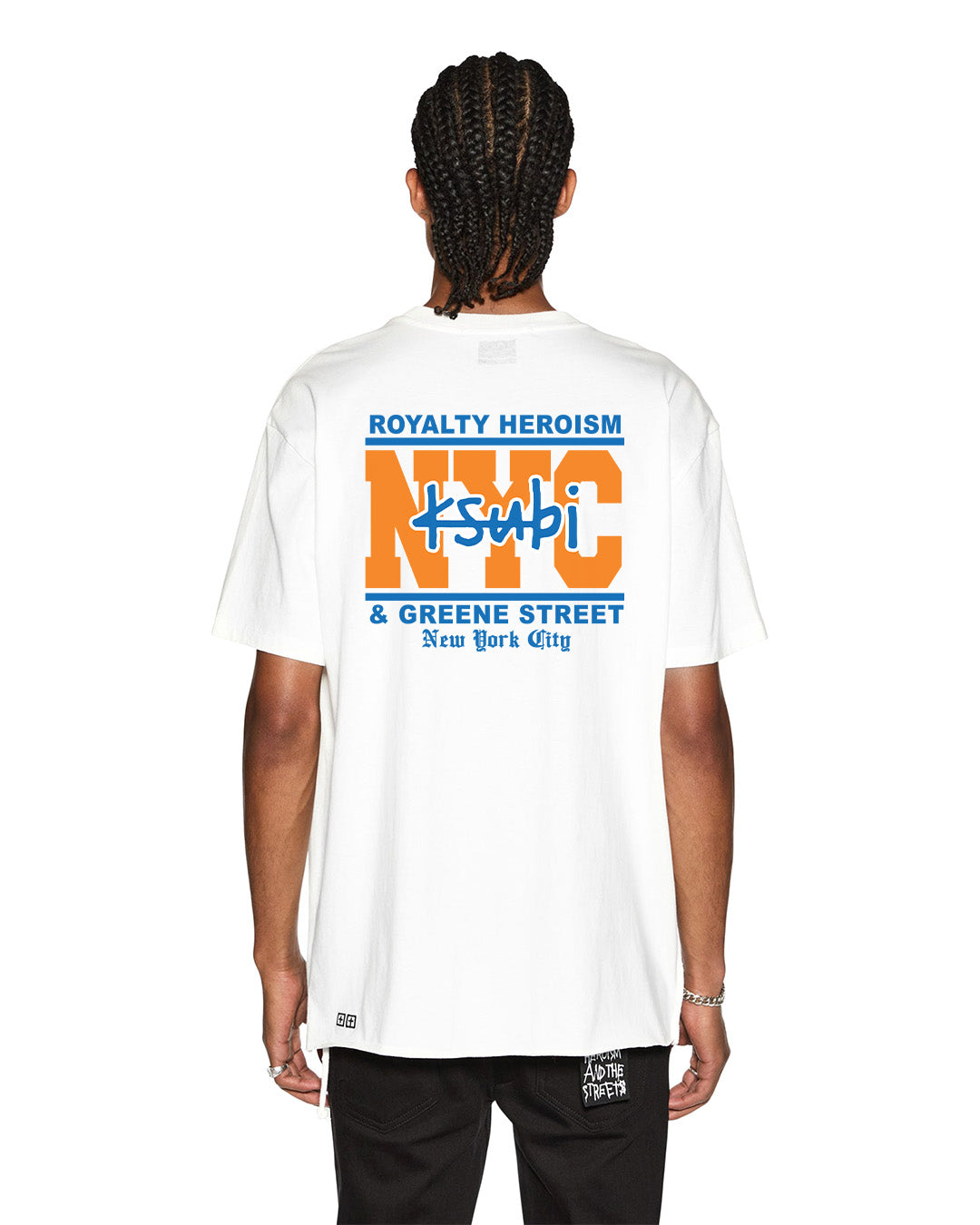 MENS NYC AND THE STREETS SS BIGGIE TEE WHITE OVERSIZED TEES