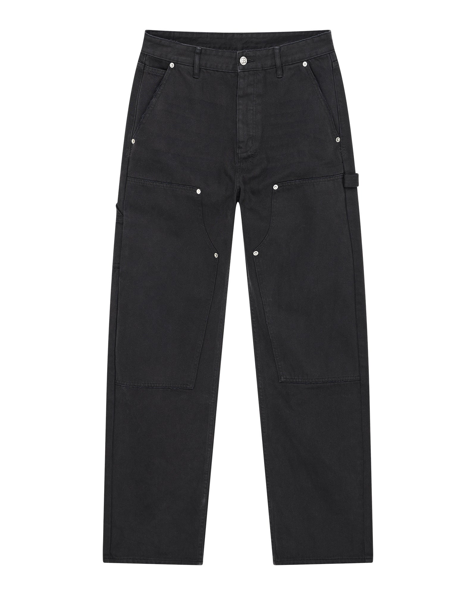 MENS  OPERATOR PANT JASPER BLACK RELAXED PANTS