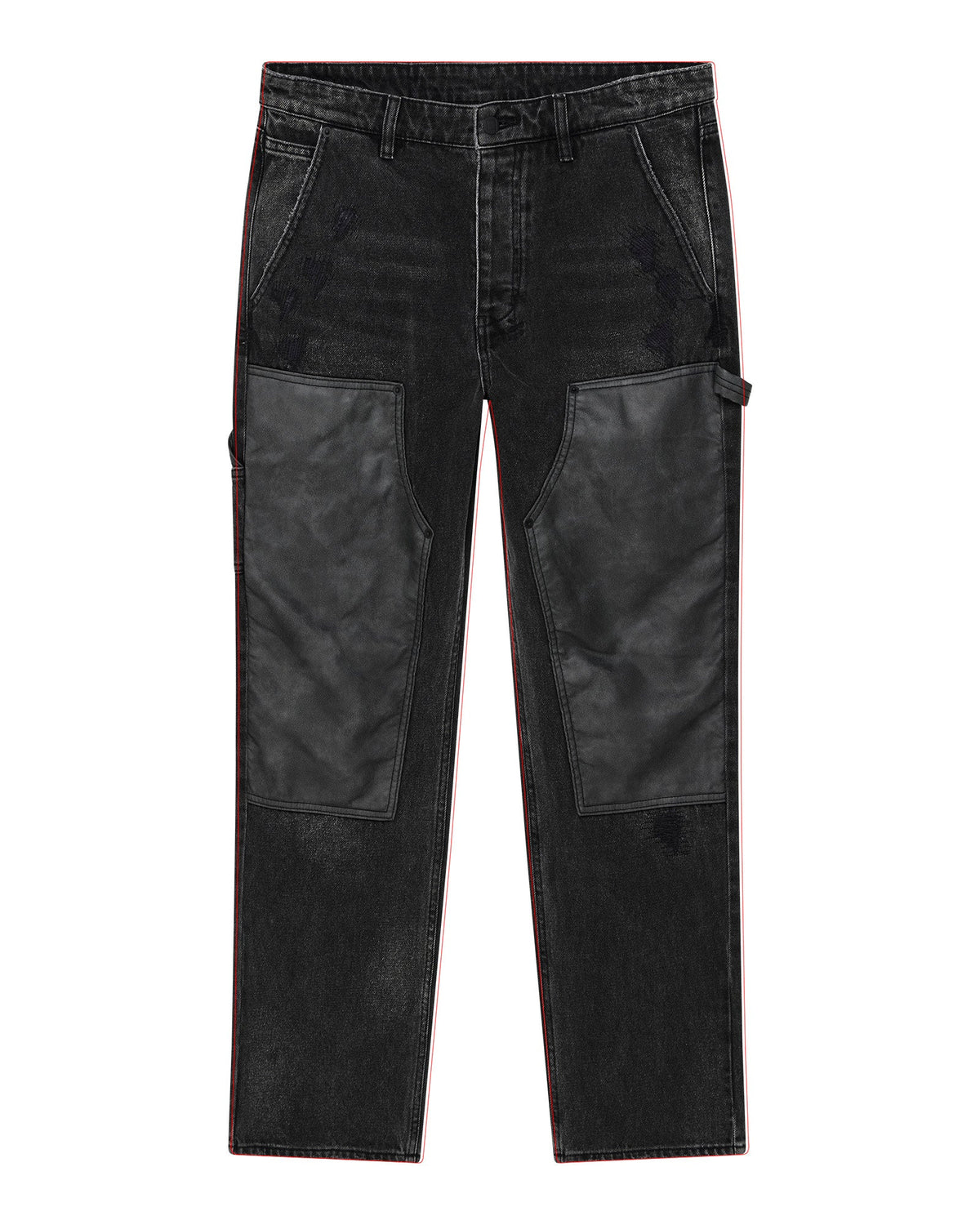 MENS OPERATOR PANT TORQUED BLACK DENIM JEANS