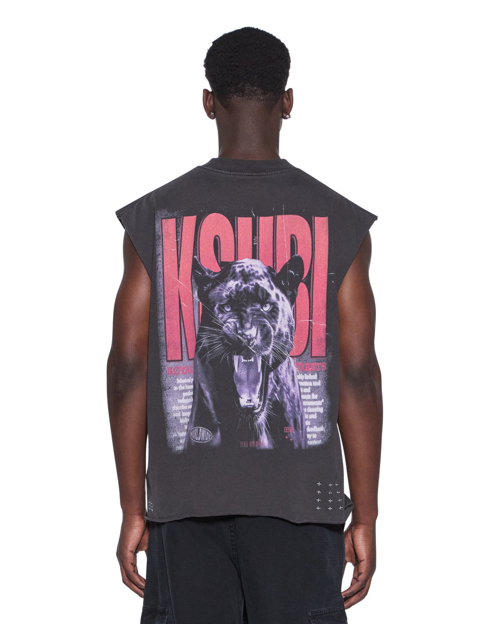 MENS PANTHERA CUT OFF BIGGIE TEE ASH TEES