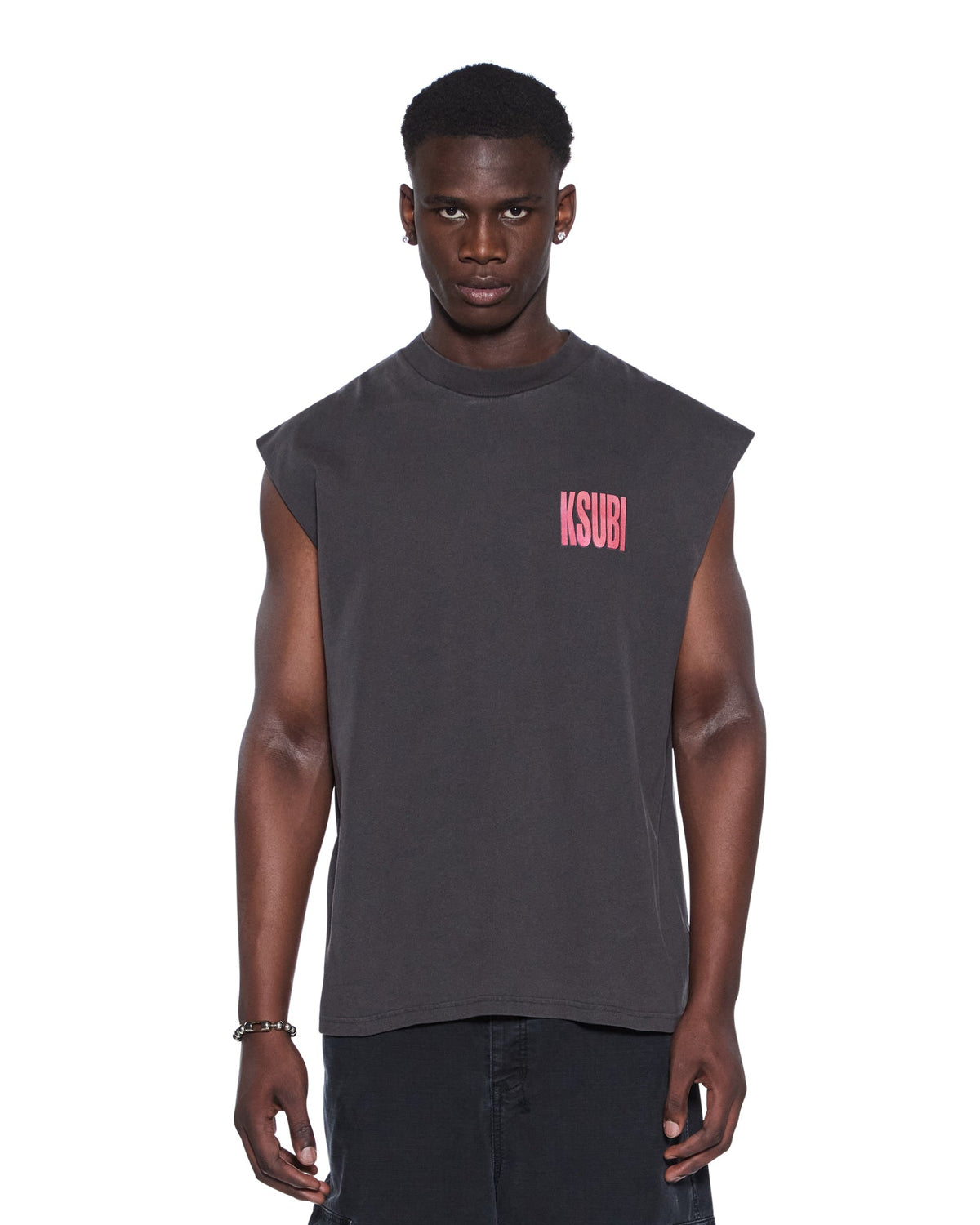 MENS PANTHERA CUT OFF BIGGIE TEE ASH TEES