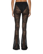 WOMENS FLARE PANT BLACK LACE PANTS