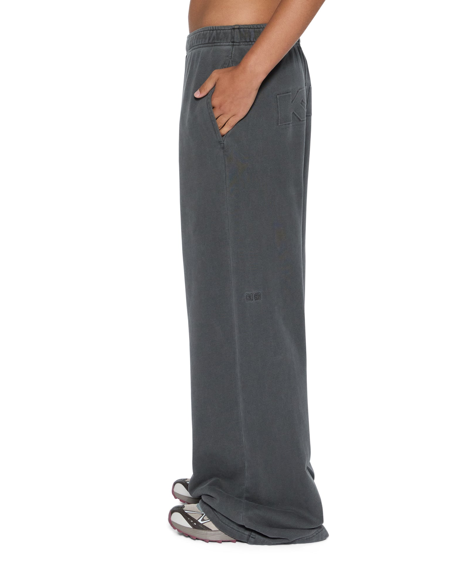 WOMENS  SOTT ORIGIN TRAKPANT CHARCOAL RELAXED PANTS