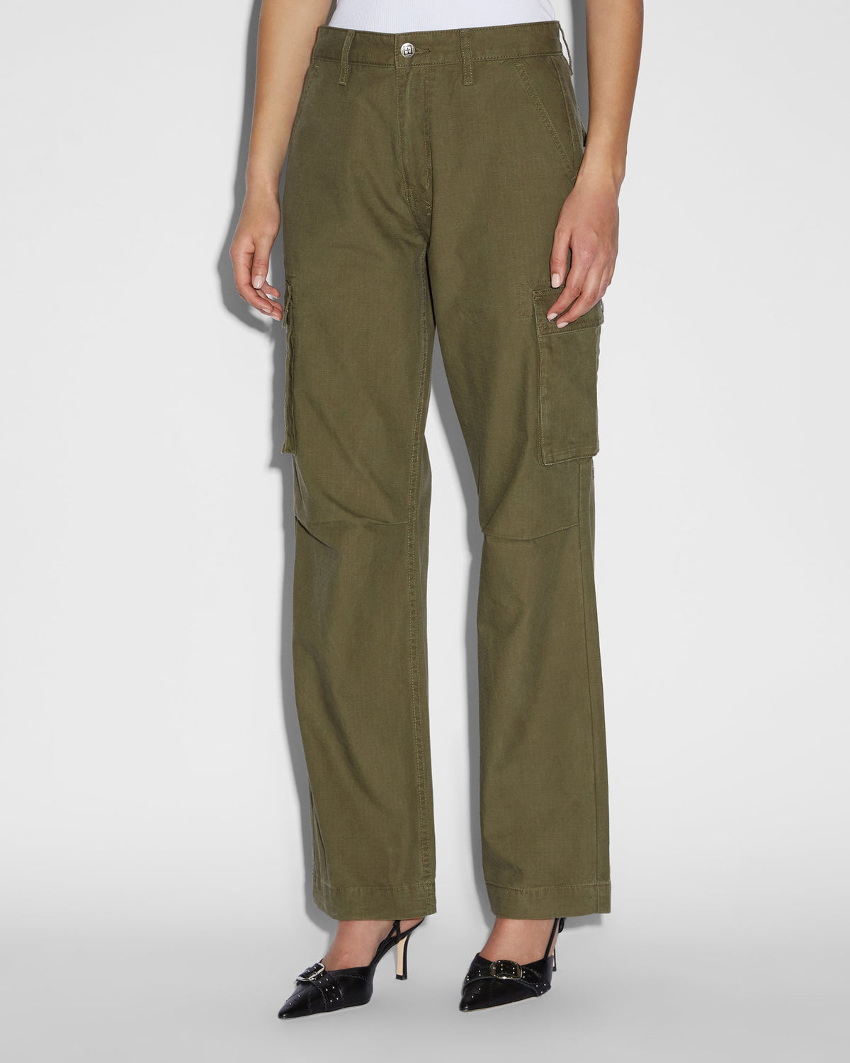 WOMENS SQUAD CARGO KHAKI PANTS