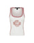 WOMENS  PITT LANE ORIGIN TANK SNOW MARLE/RED FITTED FASHION TOPS