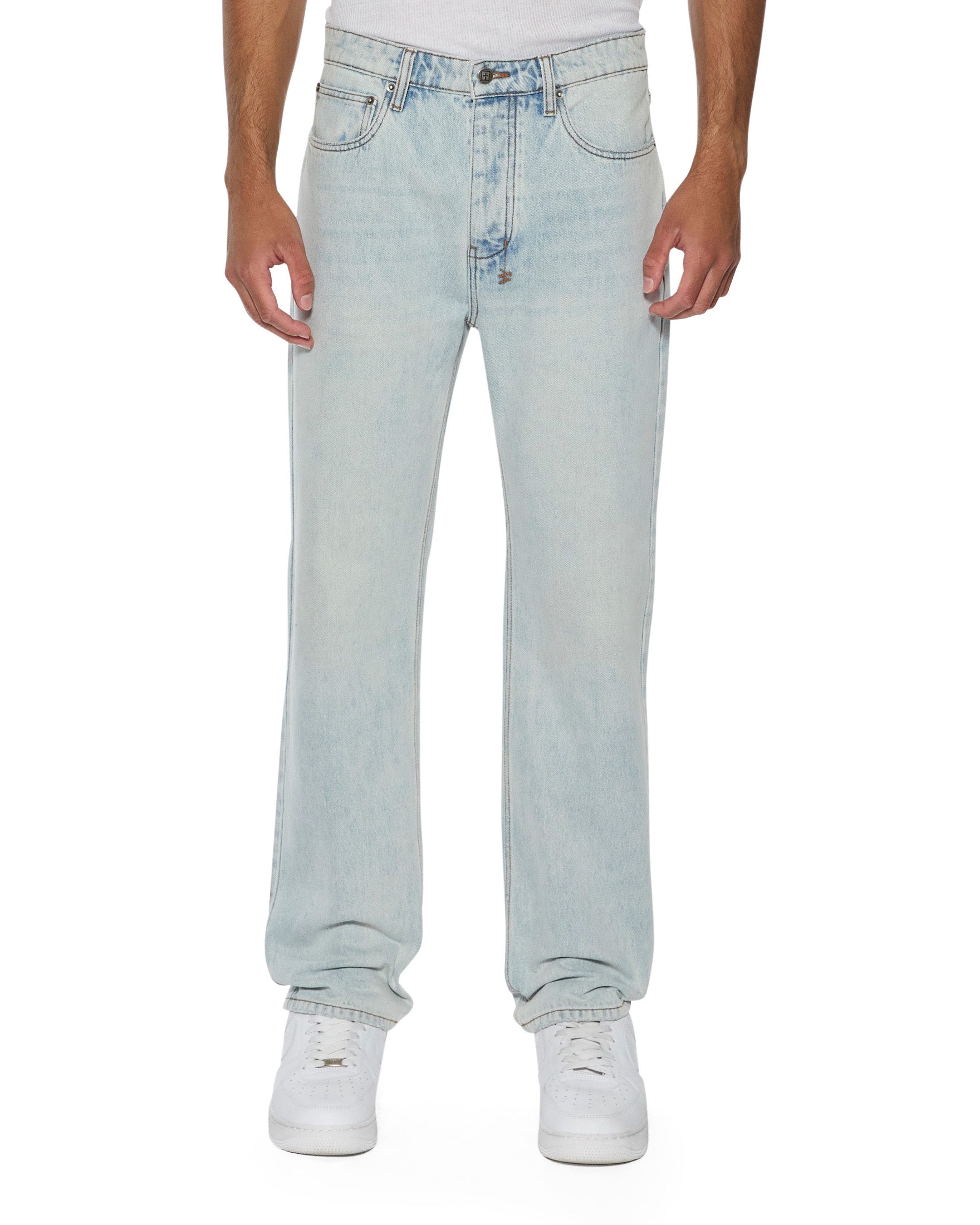 MENS  HAZLOW FROST BLUE STRAIGHT DENIM JEANS