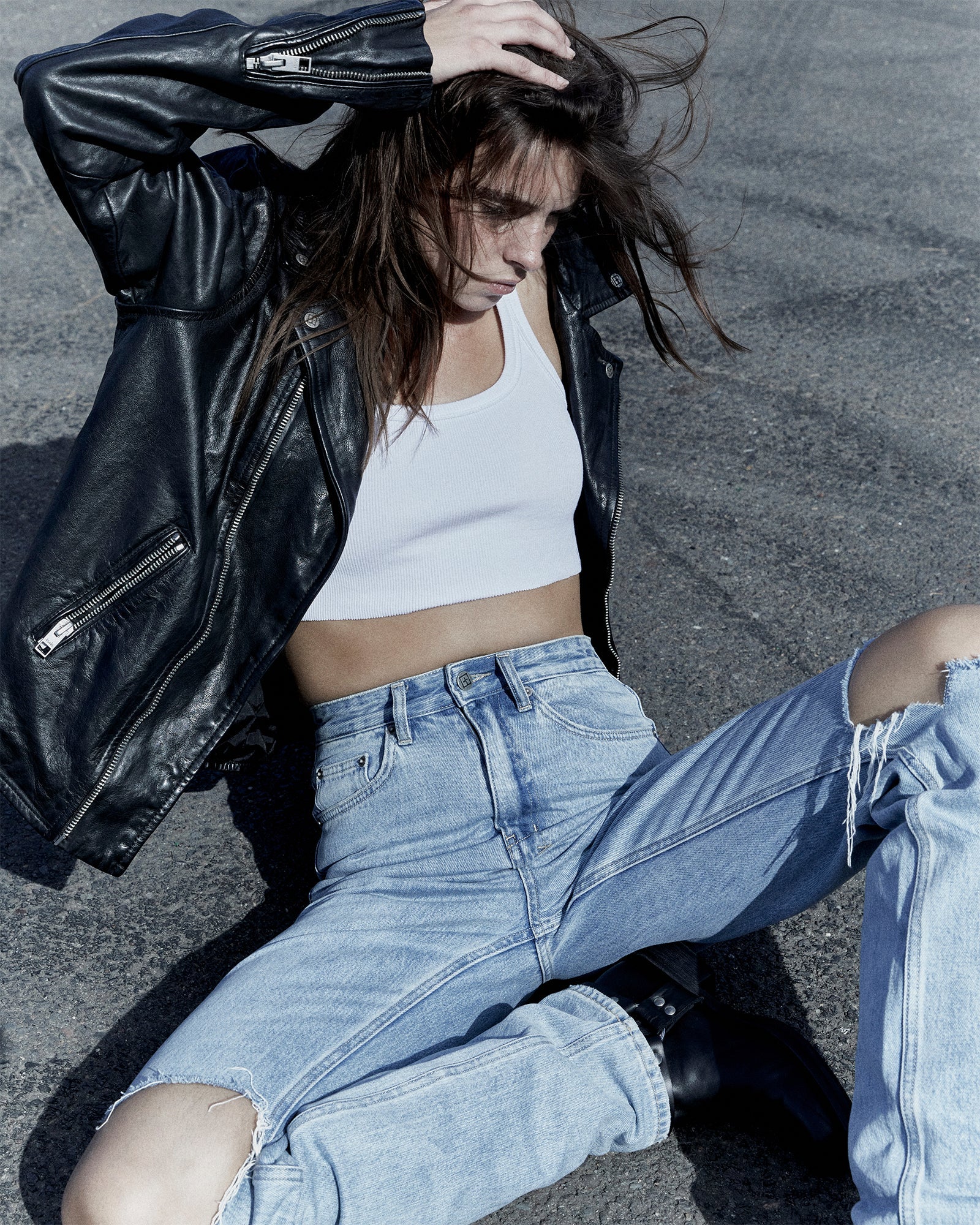 WOMENS  PLAYBACK AUTHENTIK TRASHED STRAIGHT DENIM JEANS