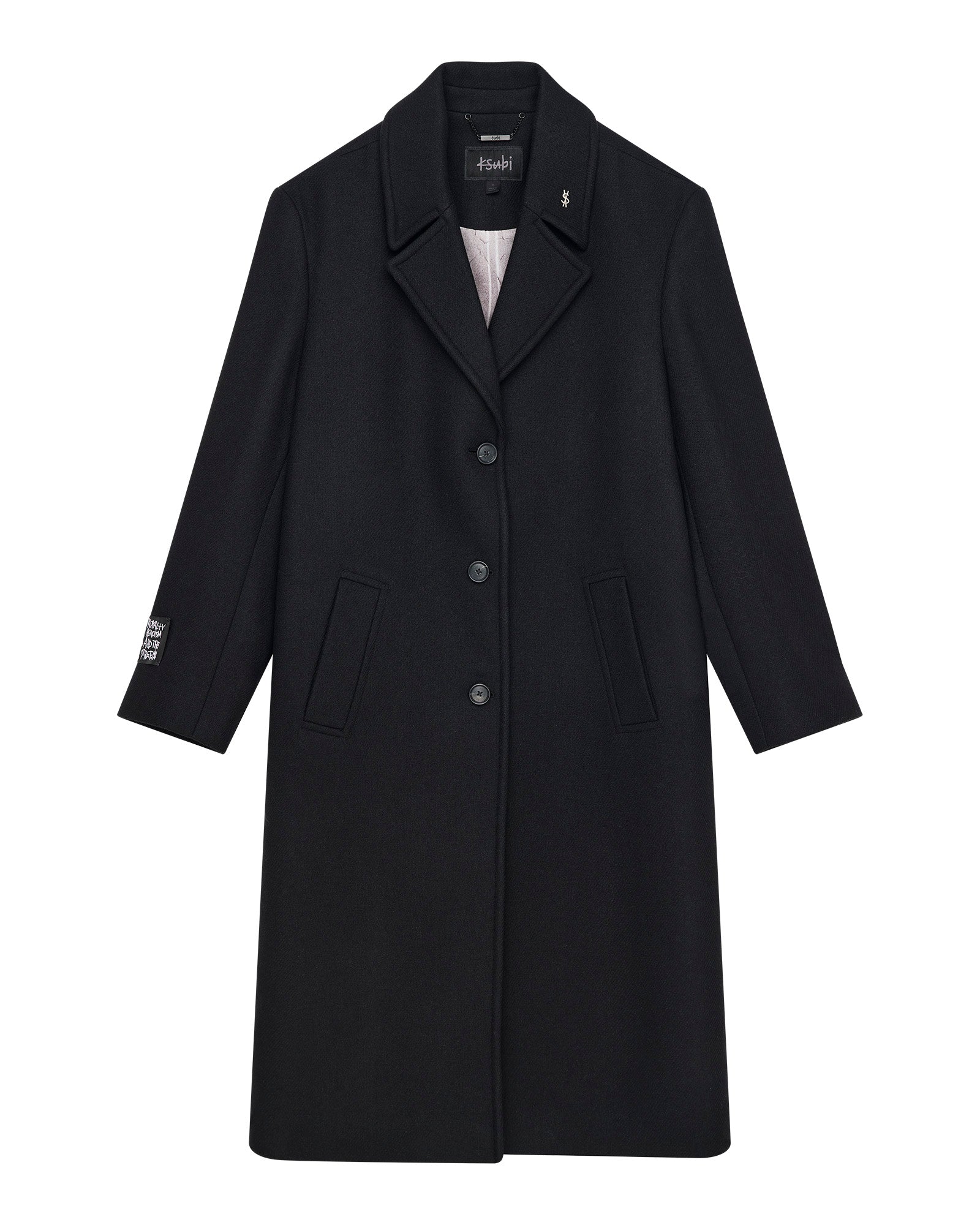 MENS  REDEMPTION WOOL COAT BLACK REGULAR JACKETS