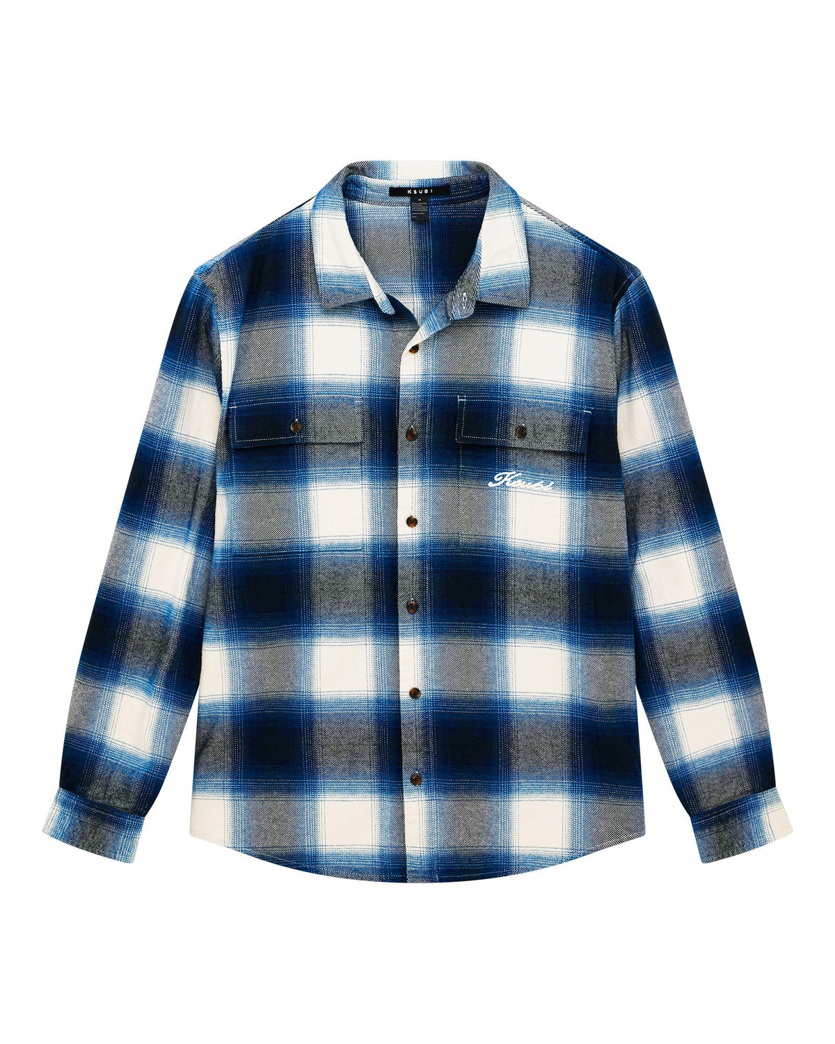 ROSEBOWL LS SHIRT SALTED BLUE