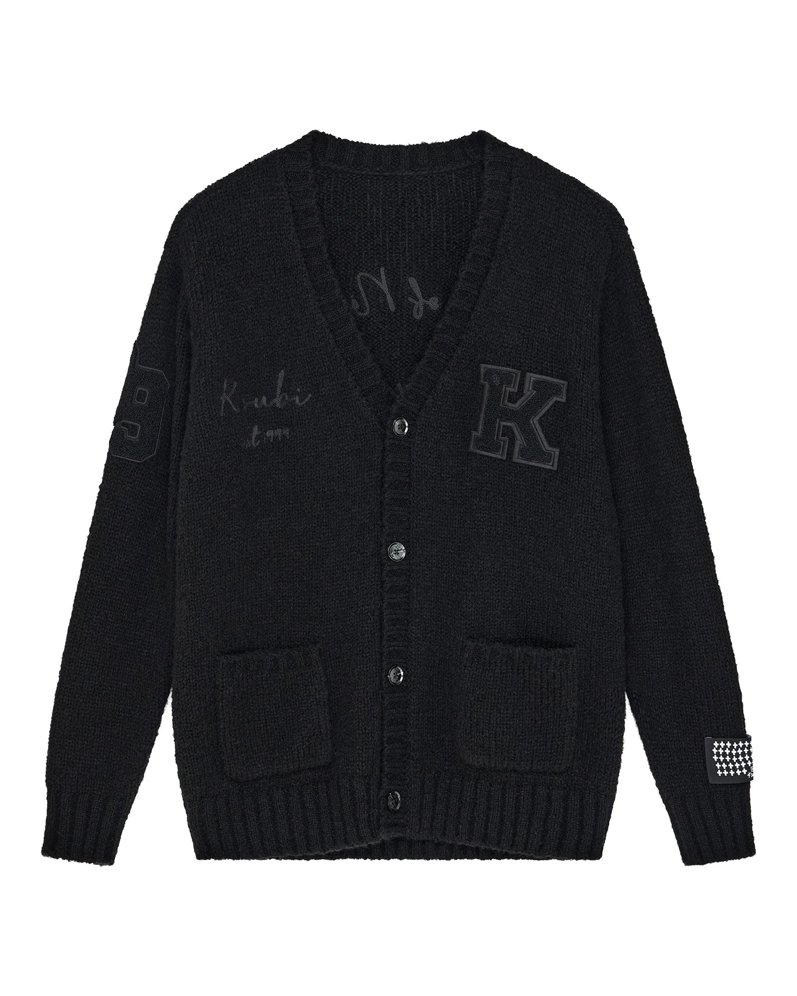 MENS  SALUD CARDIGAN JET BLACK REGULAR KNITWEAR