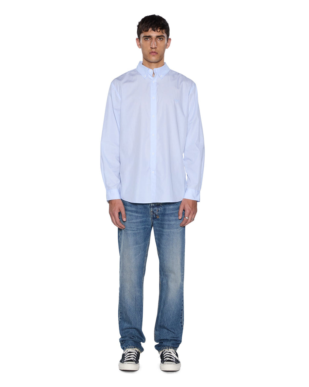 MENS KADE LS SHIRT PIN BLUE SHIRTS