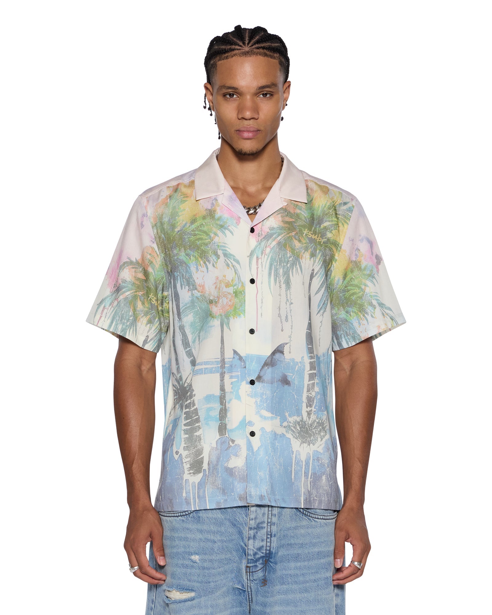MENS  POOLSIDE SS RESORT SHIRT MULTI REGULAR SHIRTS
