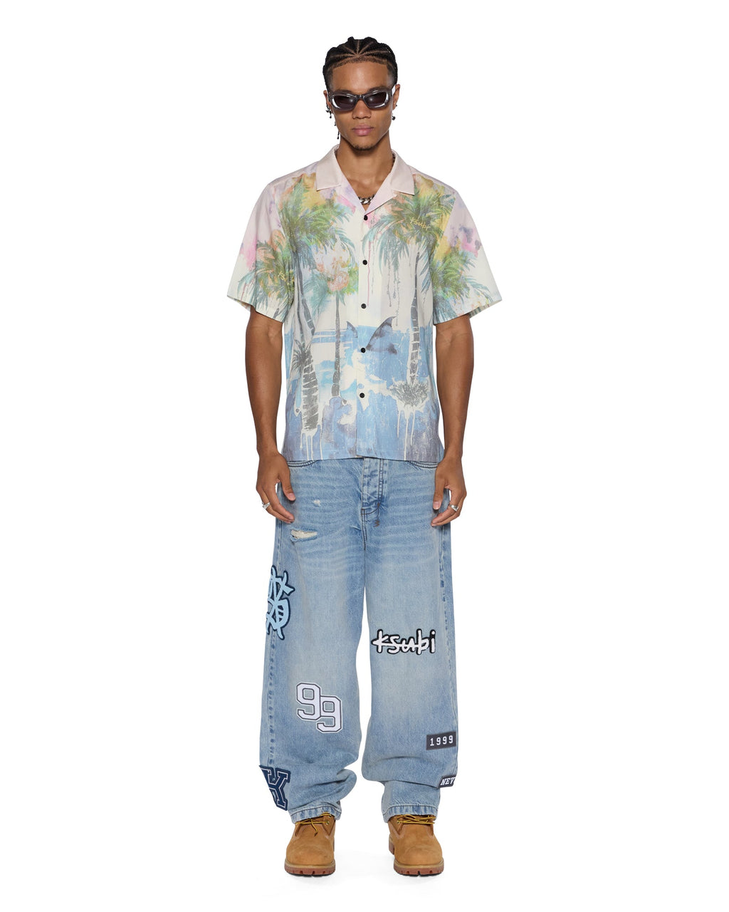 MENS MAXX STRIKER PATCHED DENIM JEANS