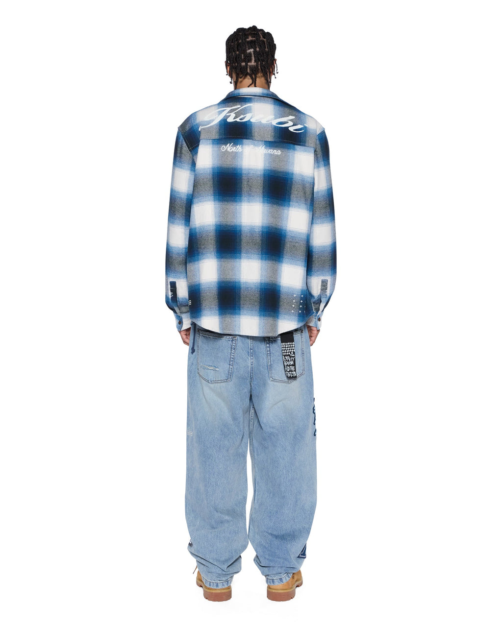 MENS ROSEBOWL LS SHIRT SALTED BLUE SHIRTS