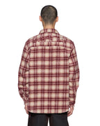 Mens Sott Rosebowl Ls Shirt Burnt Berry Relaxed Shirts - Burgundy