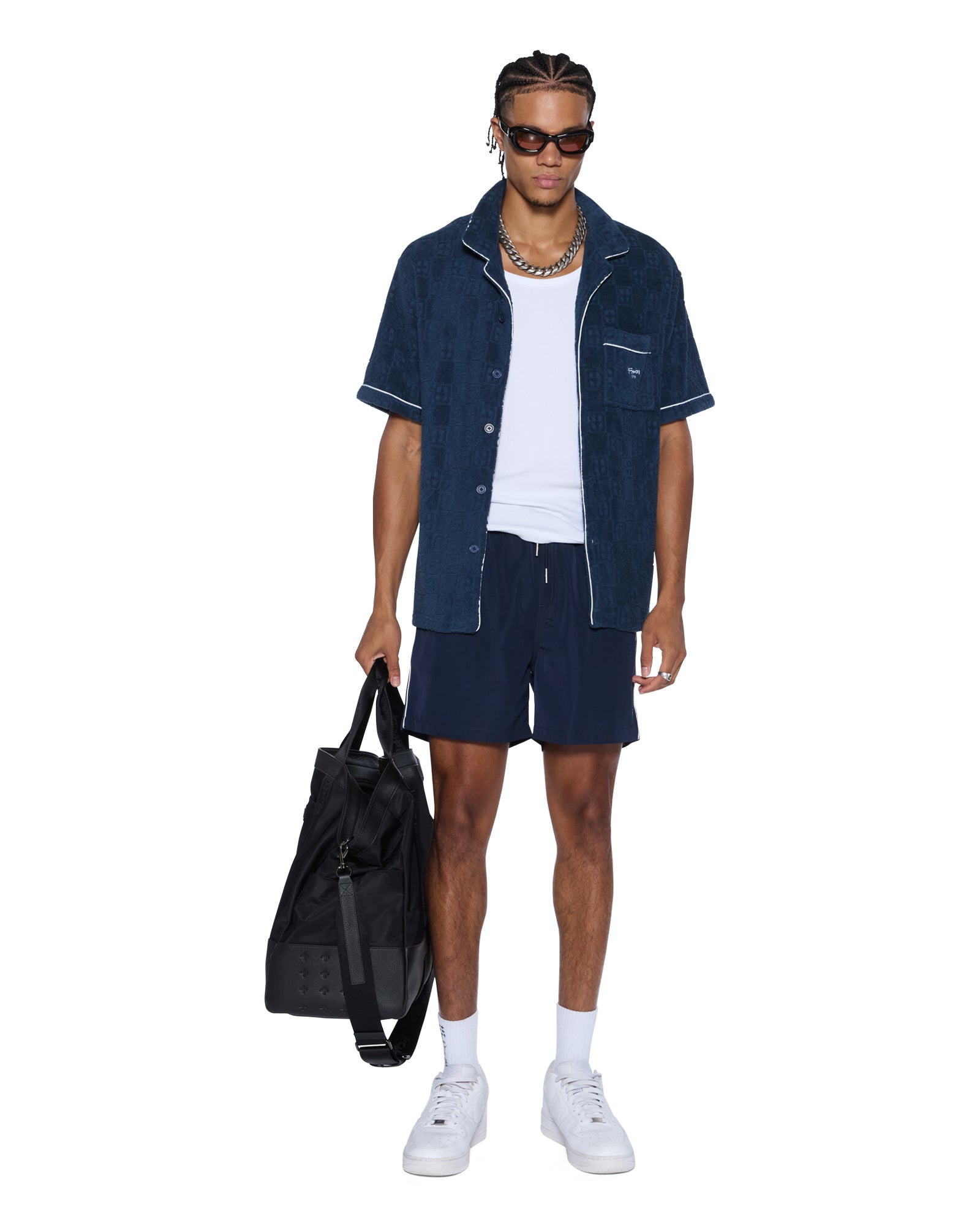 MENS  1999 POOLSIDE BOARDSHORT NAVY REGULAR WALKSHORTS