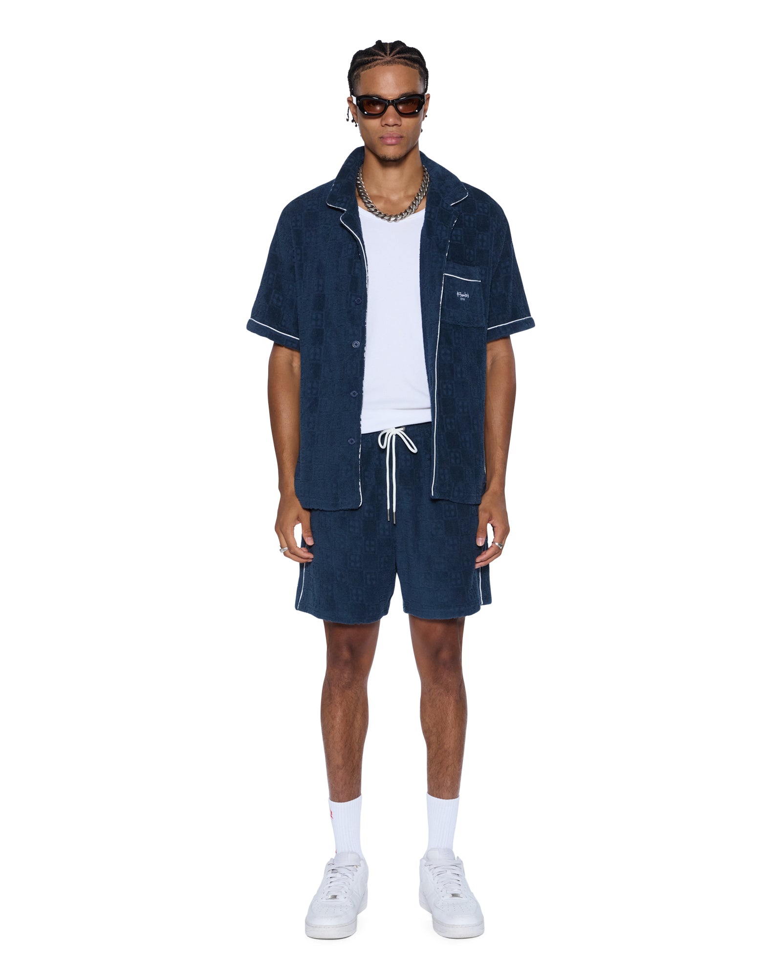 MENS  LOUNGE SHORT NAVY RELAXED WALKSHORTS