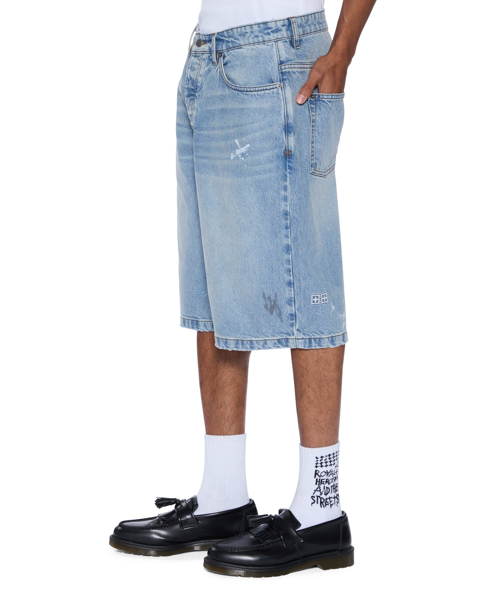 MENS  MAXX SHORT PAINTER BLUE RELAXED WALKSHORTS