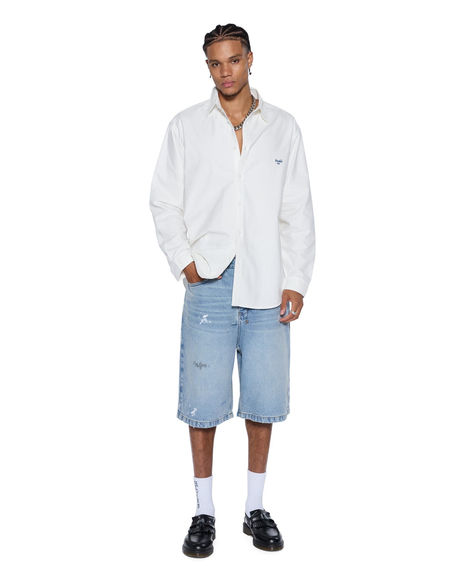 MENS MAXX SHORT PAINTER BLUE RELAXED WALKSHORTS