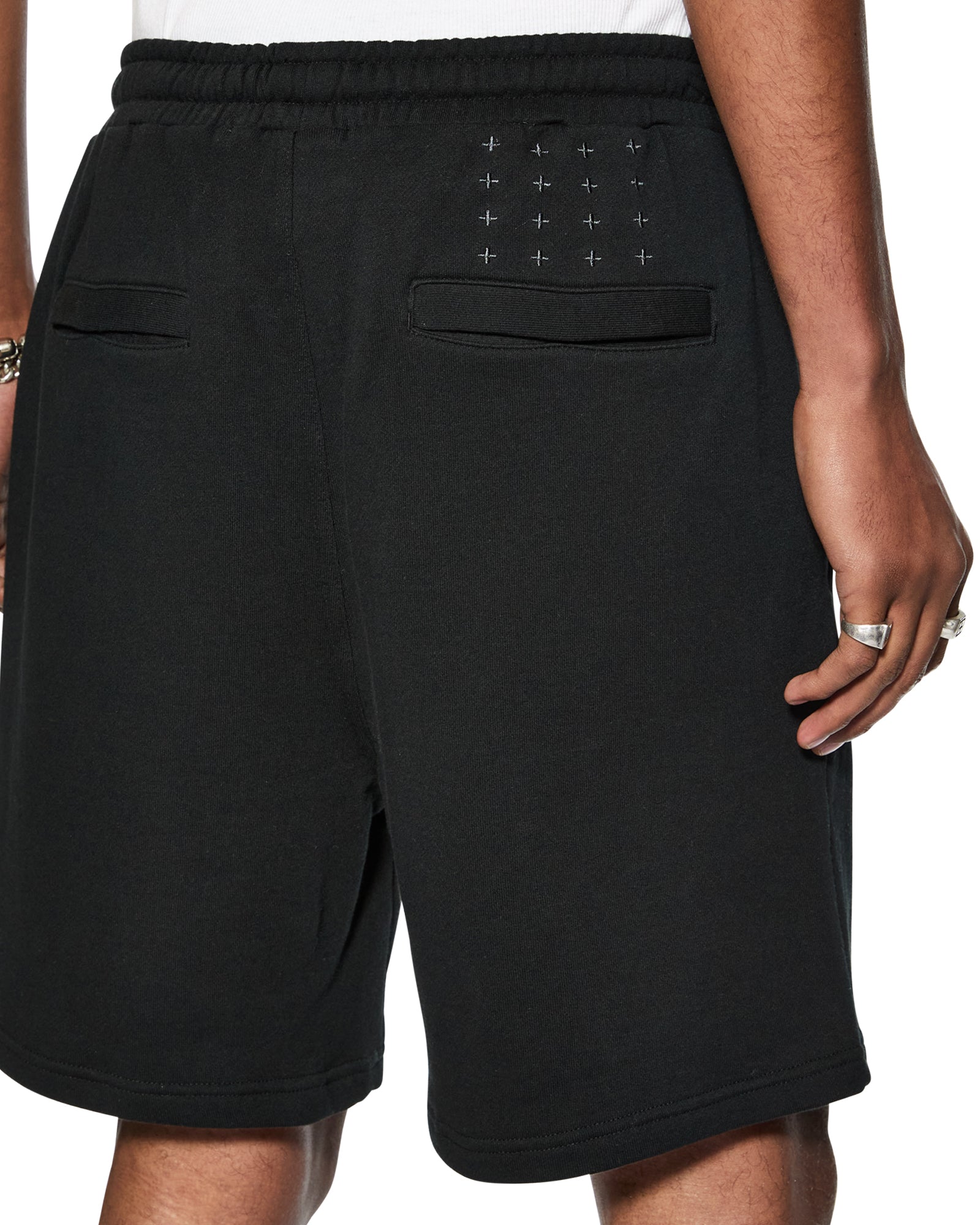 MENS  4 X 4 TRAK SHORT JET BLACK SLIM WALKSHORTS