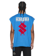 MENS ZOOM EKCESS CUT OFF BOLT BLUE TEES