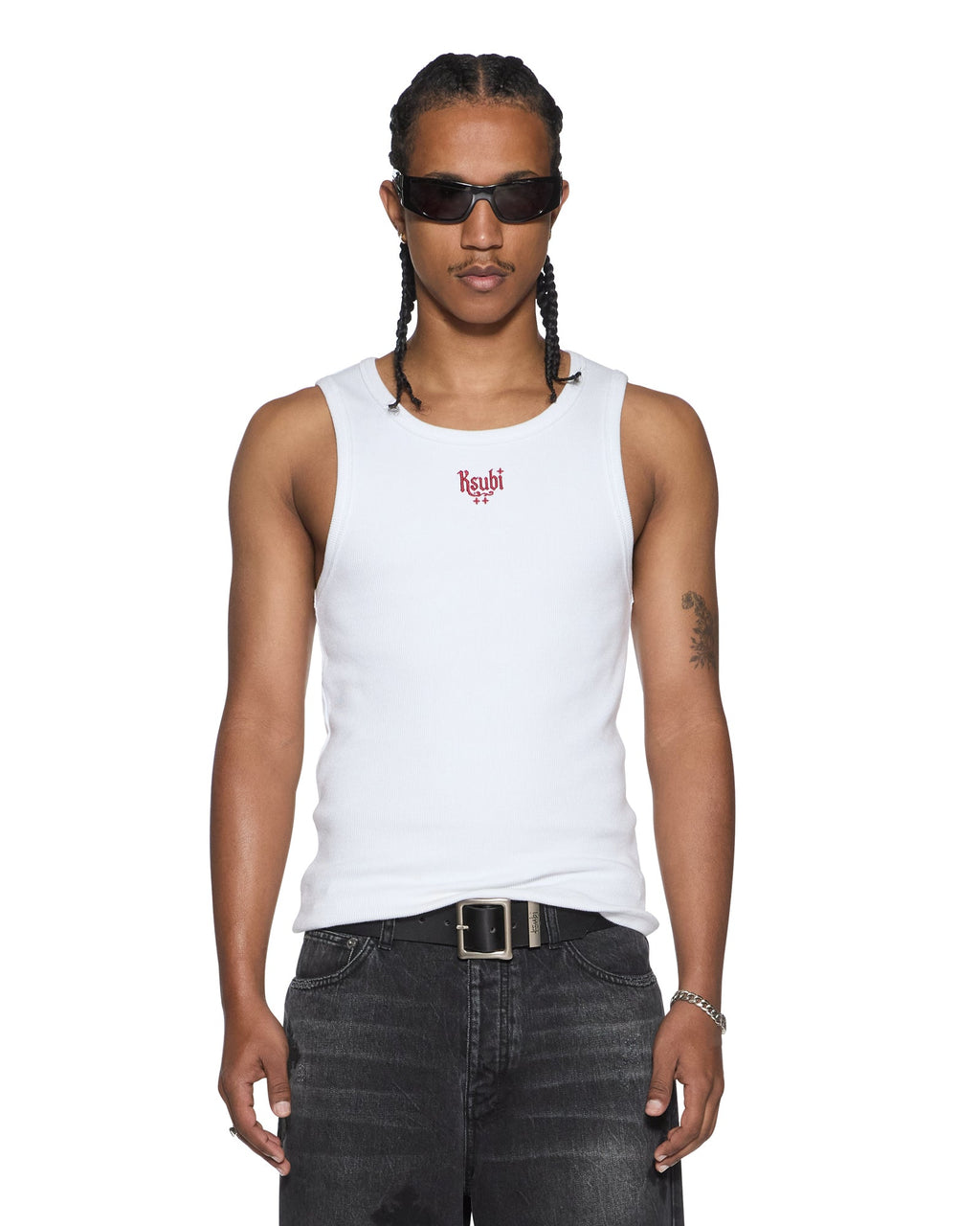 MENS PAISE DEBUT SINGLET TRU WHITE TEES