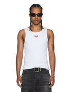 MENS PAISE DEBUT SINGLET TRU WHITE TEES