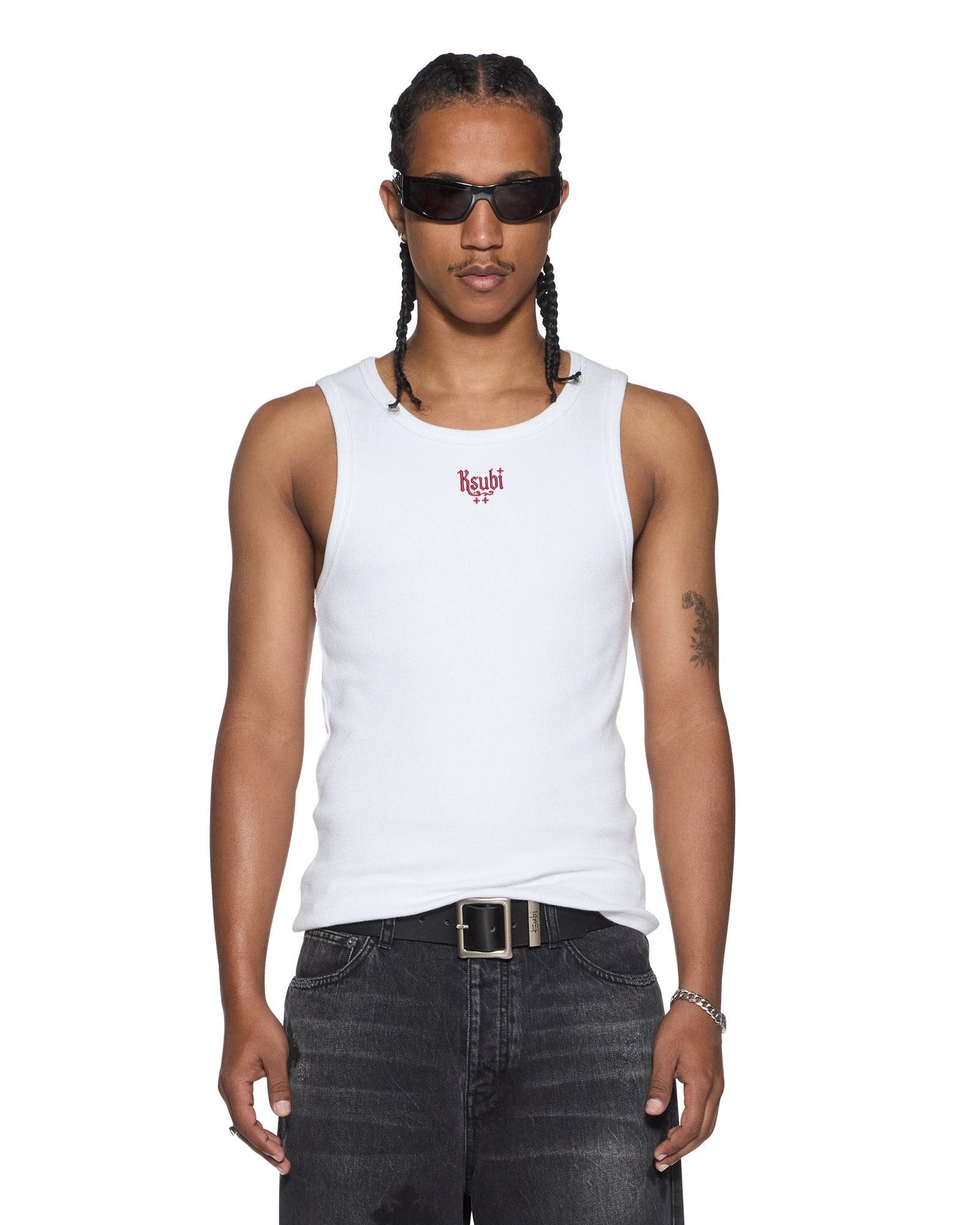 MENS PAISE DEBUT SINGLET TRU WHITE TEES