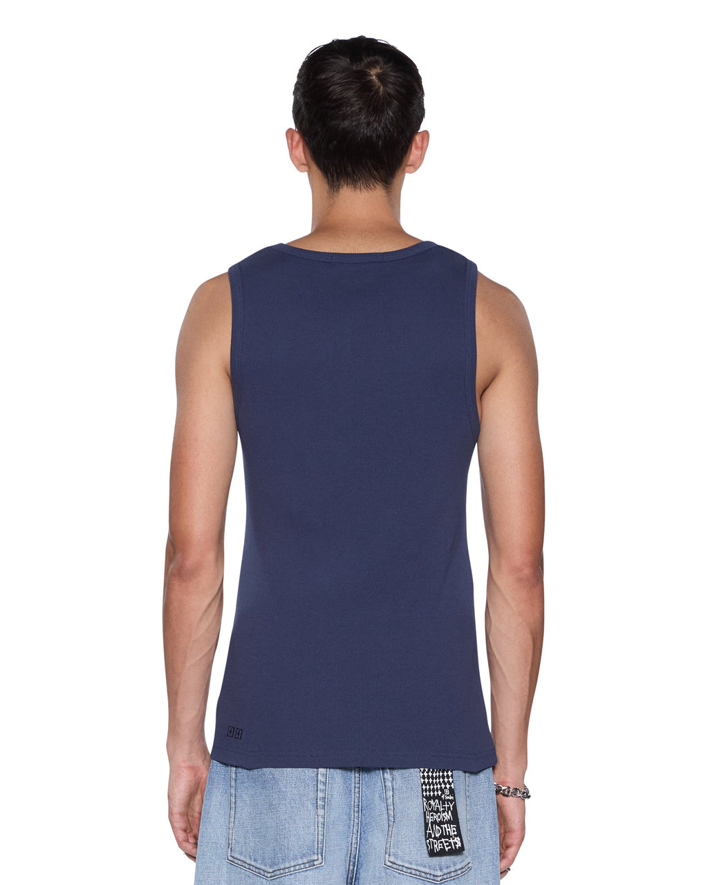 MENS DEBUT SINGLET NAVY TEES