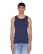 MENS DEBUT SINGLET NAVY TEES